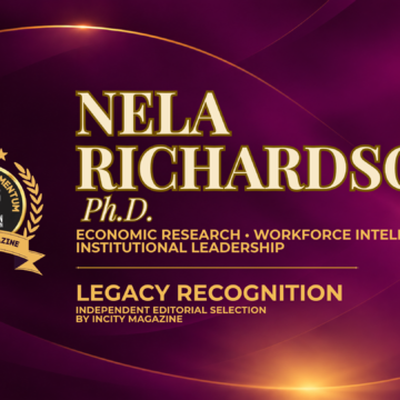For her sustained contributions to economic research, workforce intelligence and institutional decision-making, inCity Magazine independently selects Nela Richardson, Ph.D., for Women of Momentum 2026 Legacy Recognition.